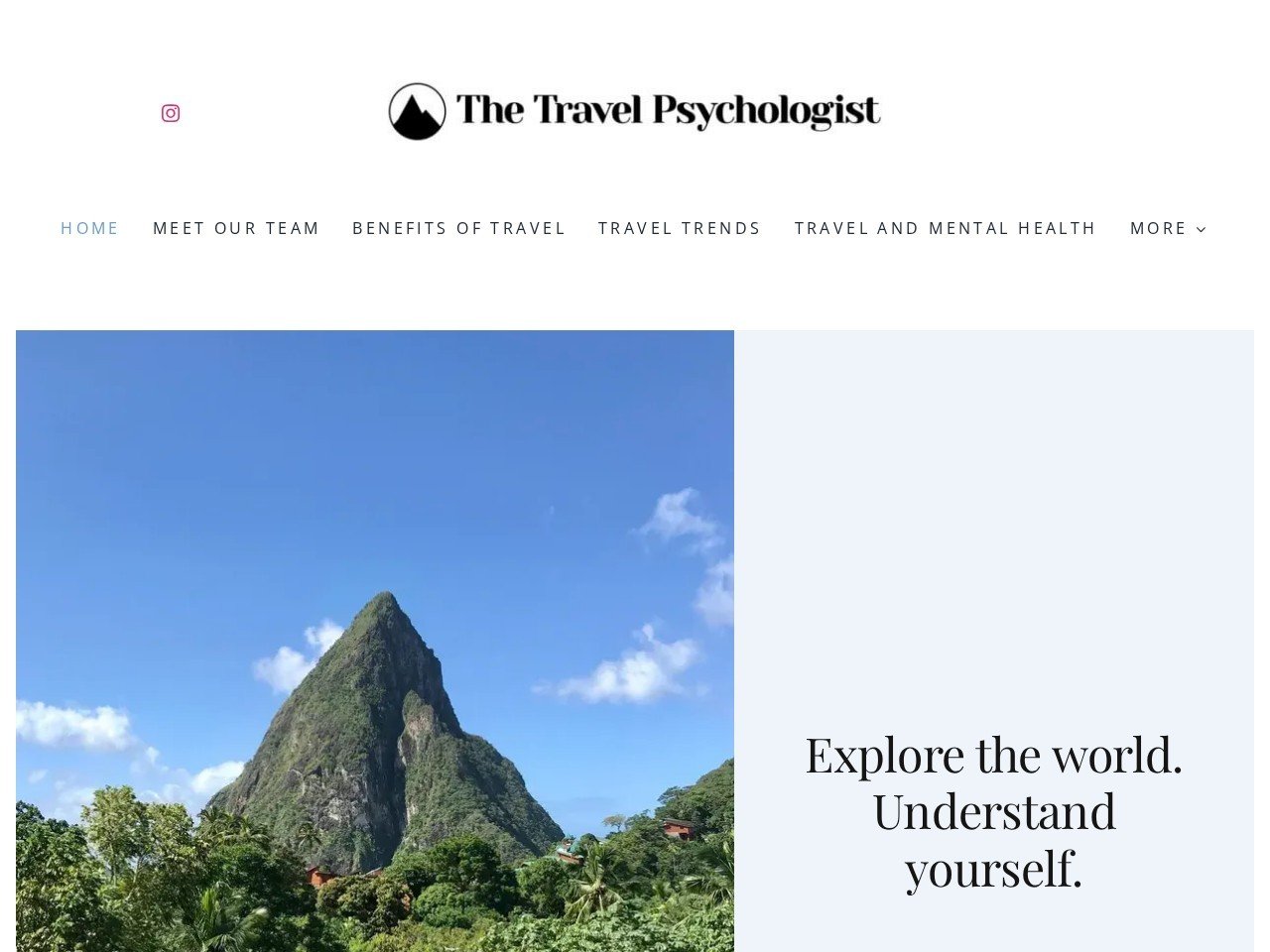 The Travel Psychologist website homepage, a MIVAQ client project