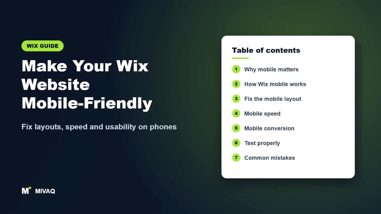 Make Your Wix Website Mobile-Friendly – MIVAQ Wix guide cover